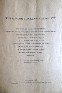 Survey of all Lands and Tenements belonging to the Worshipful Company of Clothworkers of London, July 1612