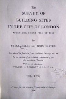 The Survey of Building Sites in the City of London after the Great Fire of 1666, Vol. Two